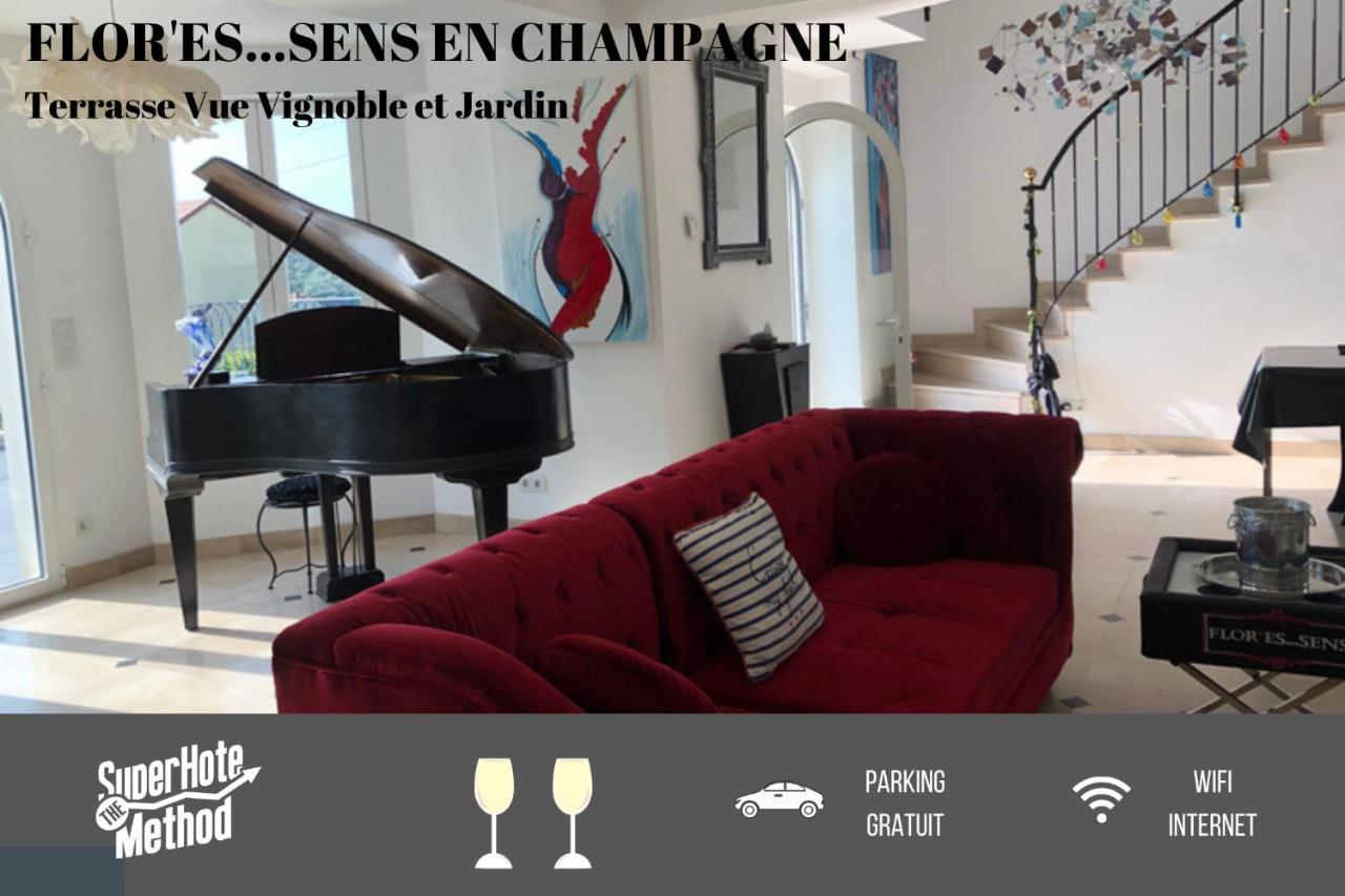 Floressens En Champagne Terrasse Privative Sur Le Vignoble Villa Fleury-la-Rivière Kültér fotó